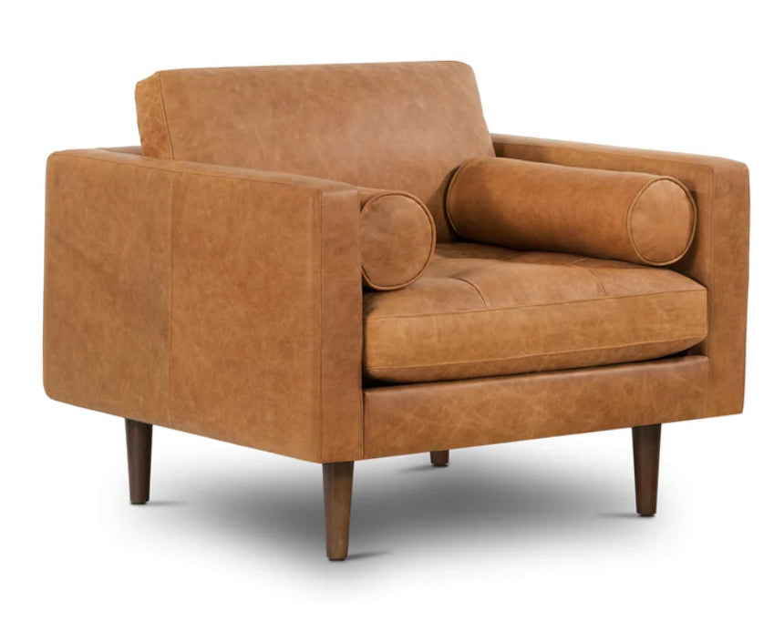 Poly & Bark Napa Lounge Chairs (Set of 4) – Cognac Tan