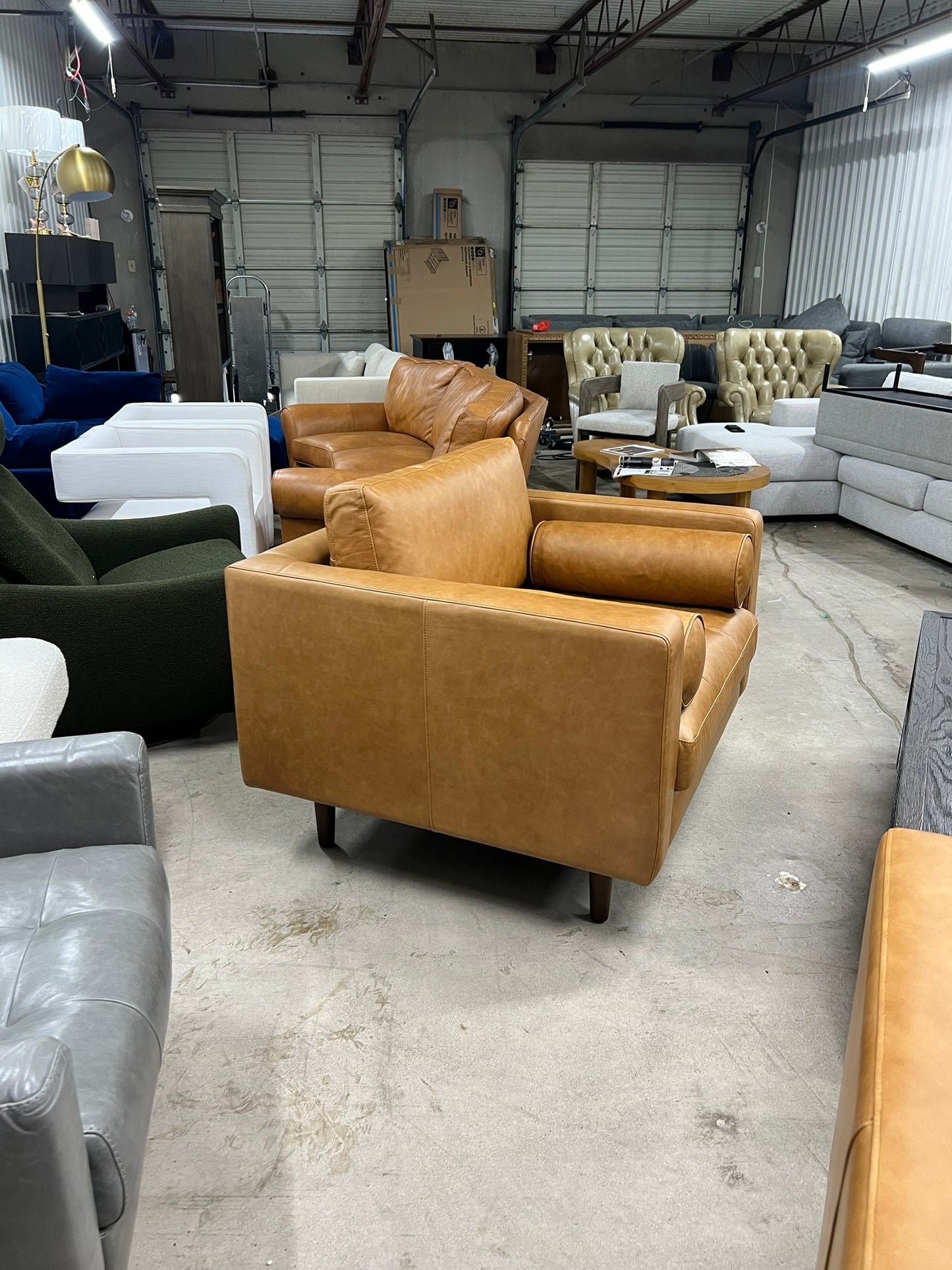 Poly & Bark Napa Lounge Chairs (Set of 4) – Cognac Tan