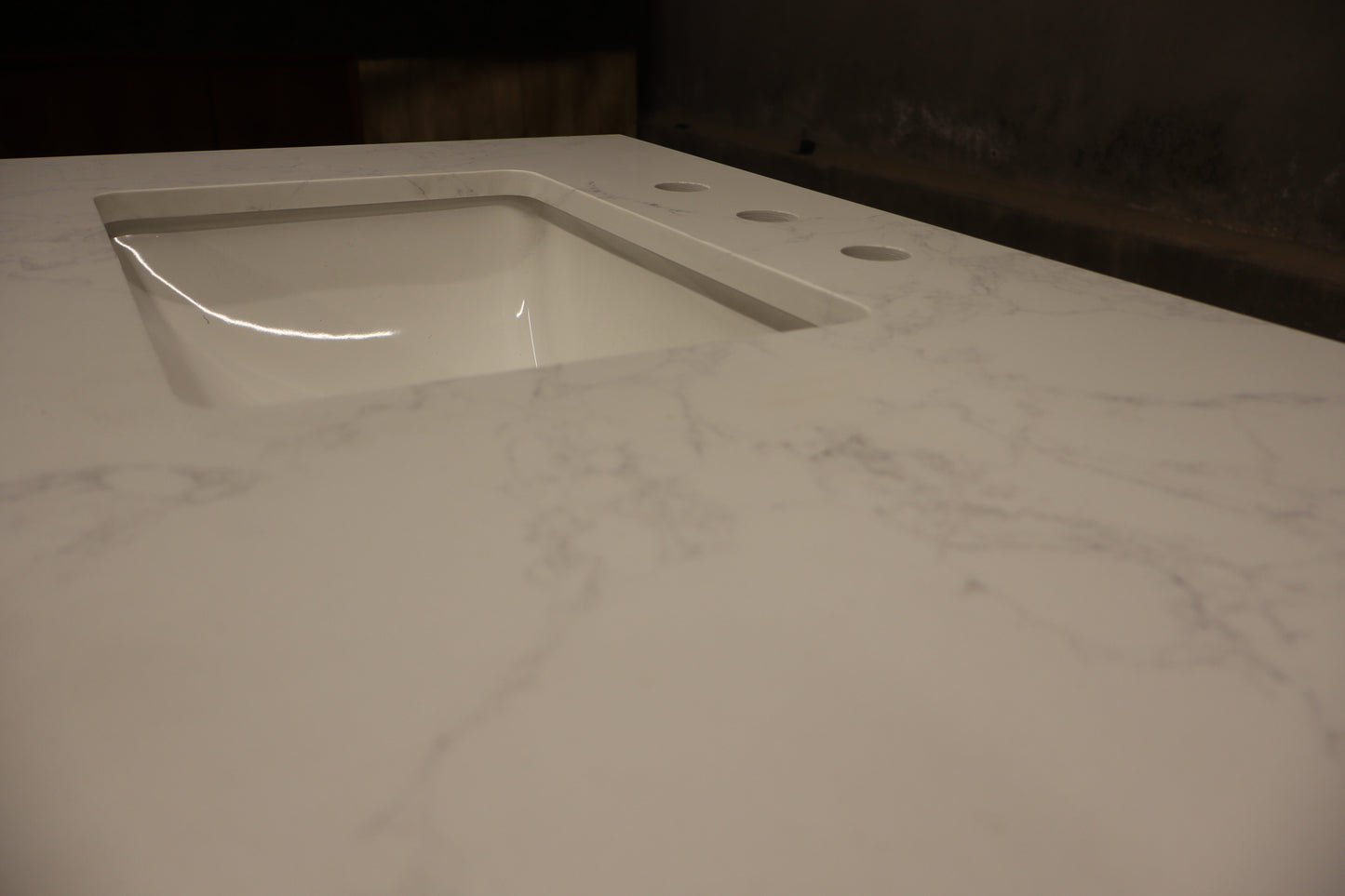60 in. Double Sink Hazel Oak Bath Vanity with White Engineered Marble Top