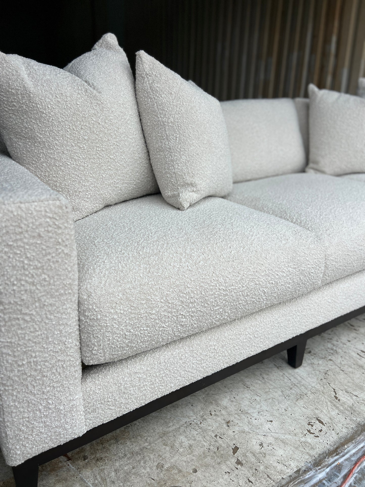 Bernhardt Noel Upholstered Sofa – Cream Bouclé