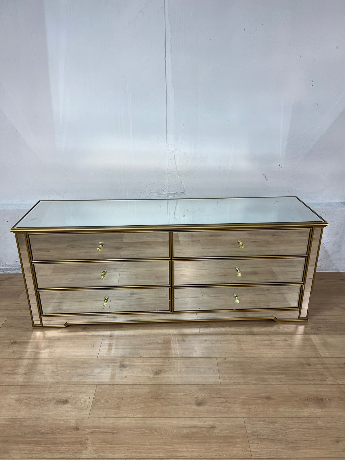 Caila 48" Mirrored 6-Drawer Double Dresser