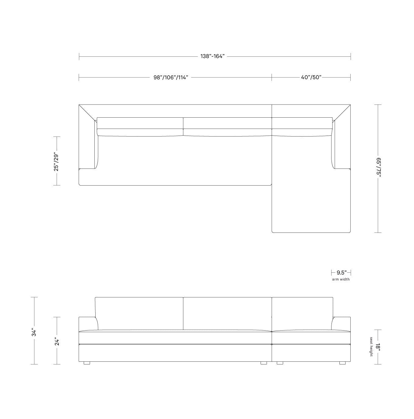 Lee sectional by interior define