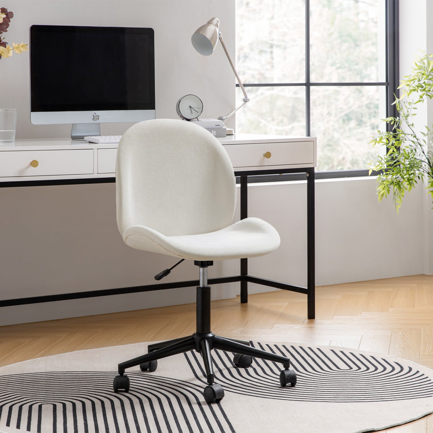 Isabel 360-Degree Swivel Office Chair LINEN