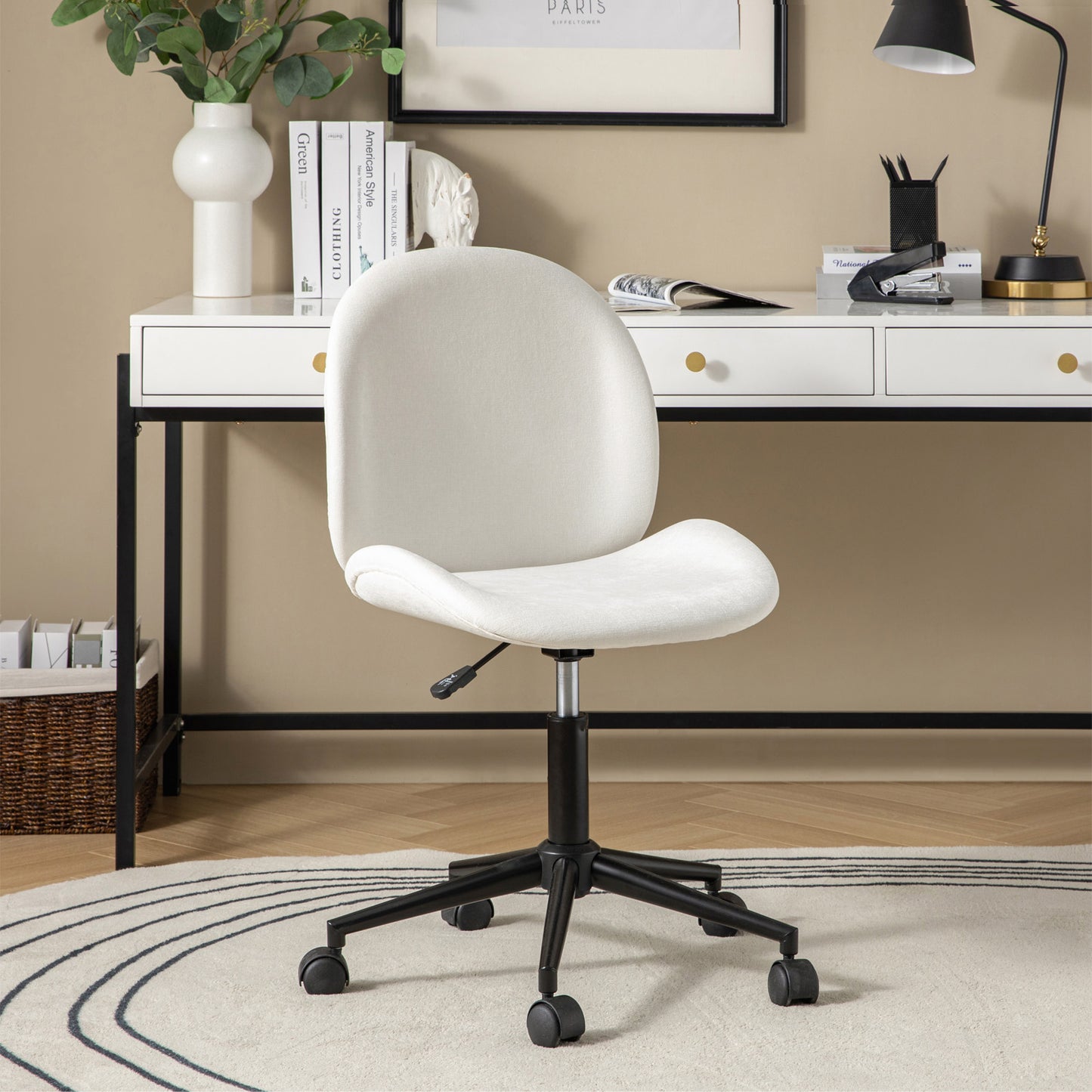 Isabel 360-Degree Swivel Office Chair LINEN