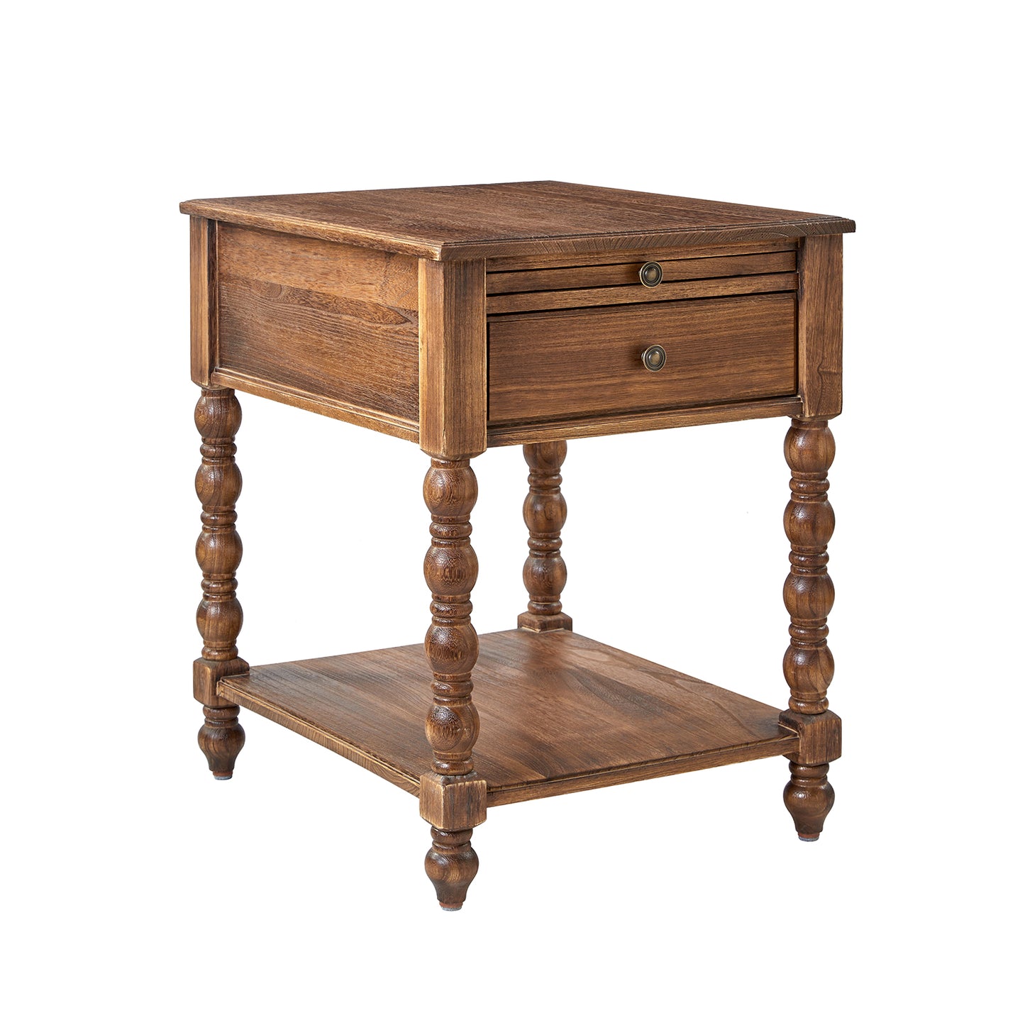 Eric 26" Tall End Table-WALNUT