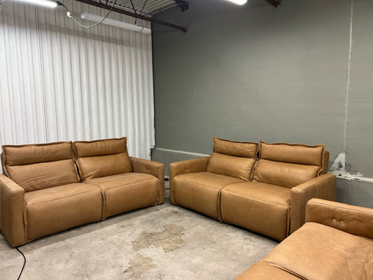 Arhaus Rowland Two-Piece Reclining Sofa - Lanie Camel