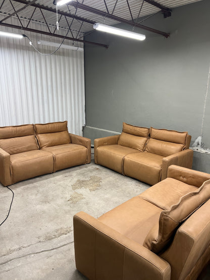 Arhaus Rowland Two-Piece Reclining Sofa - Lanie Camel