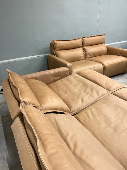 Arhaus Rowland Two-Piece Reclining Sofa - Lanie Camel