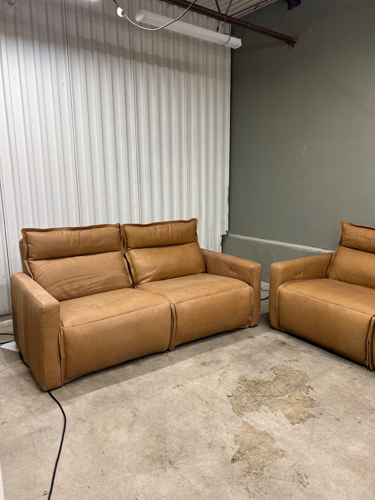 Arhaus Rowland Two-Piece Reclining Sofa - Lanie Camel