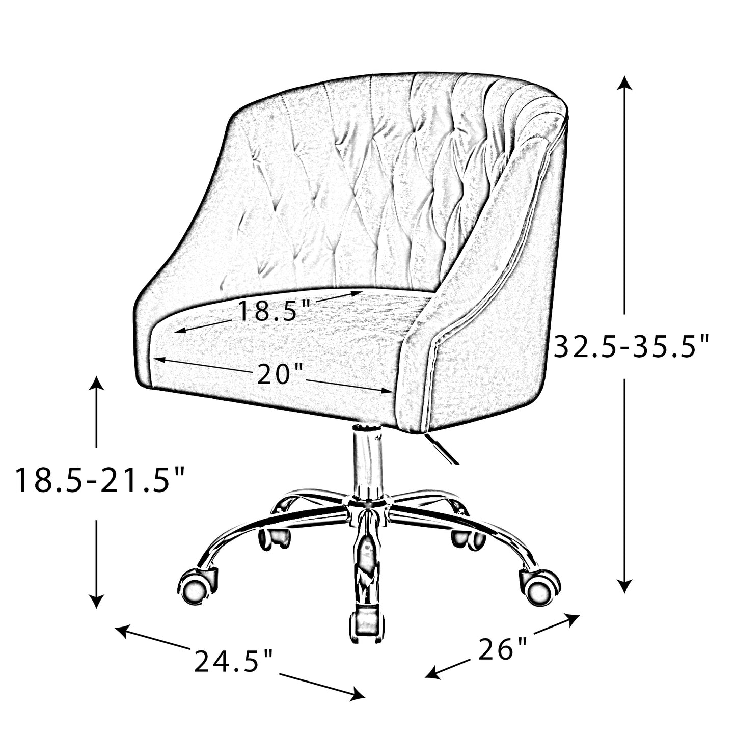 Lydia Task Chair-YELLOW