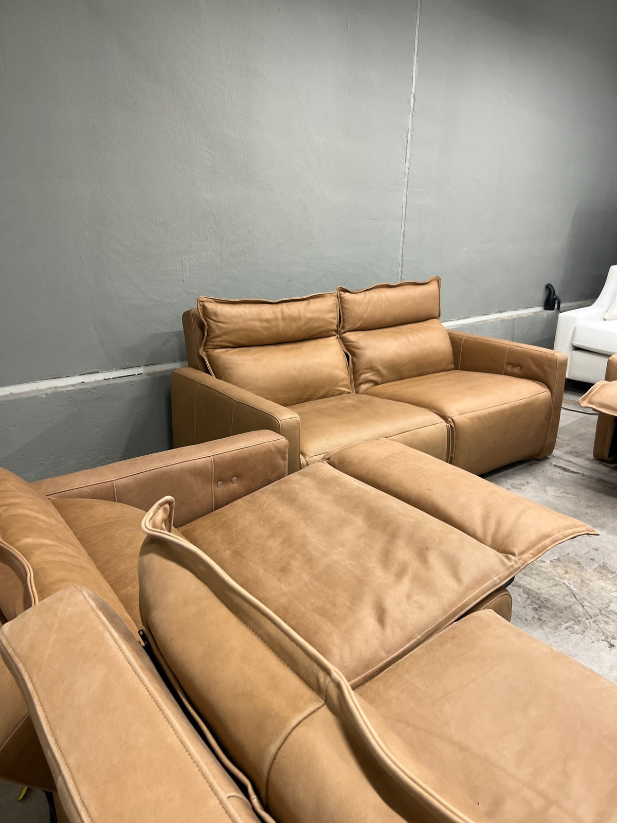 Arhaus Rowland Two-Piece Reclining Sofa - Lanie Camel