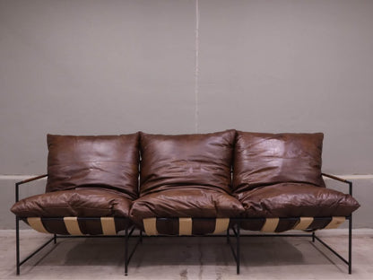 Classic Home Palermo Leather Sofa Chestnut 94”