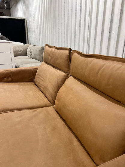 Arhaus Rowland Two-Piece Reclining Sofa - Lanie Camel