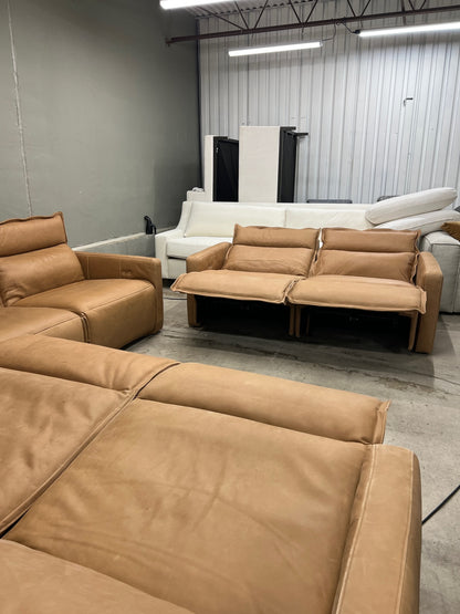 Arhaus Rowland Two-Piece Reclining Sofa - Lanie Camel
