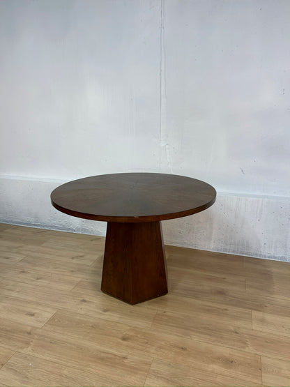 HULALA HOME Stuart Mid-Century Modern 45" Round Dining Table - Walnut