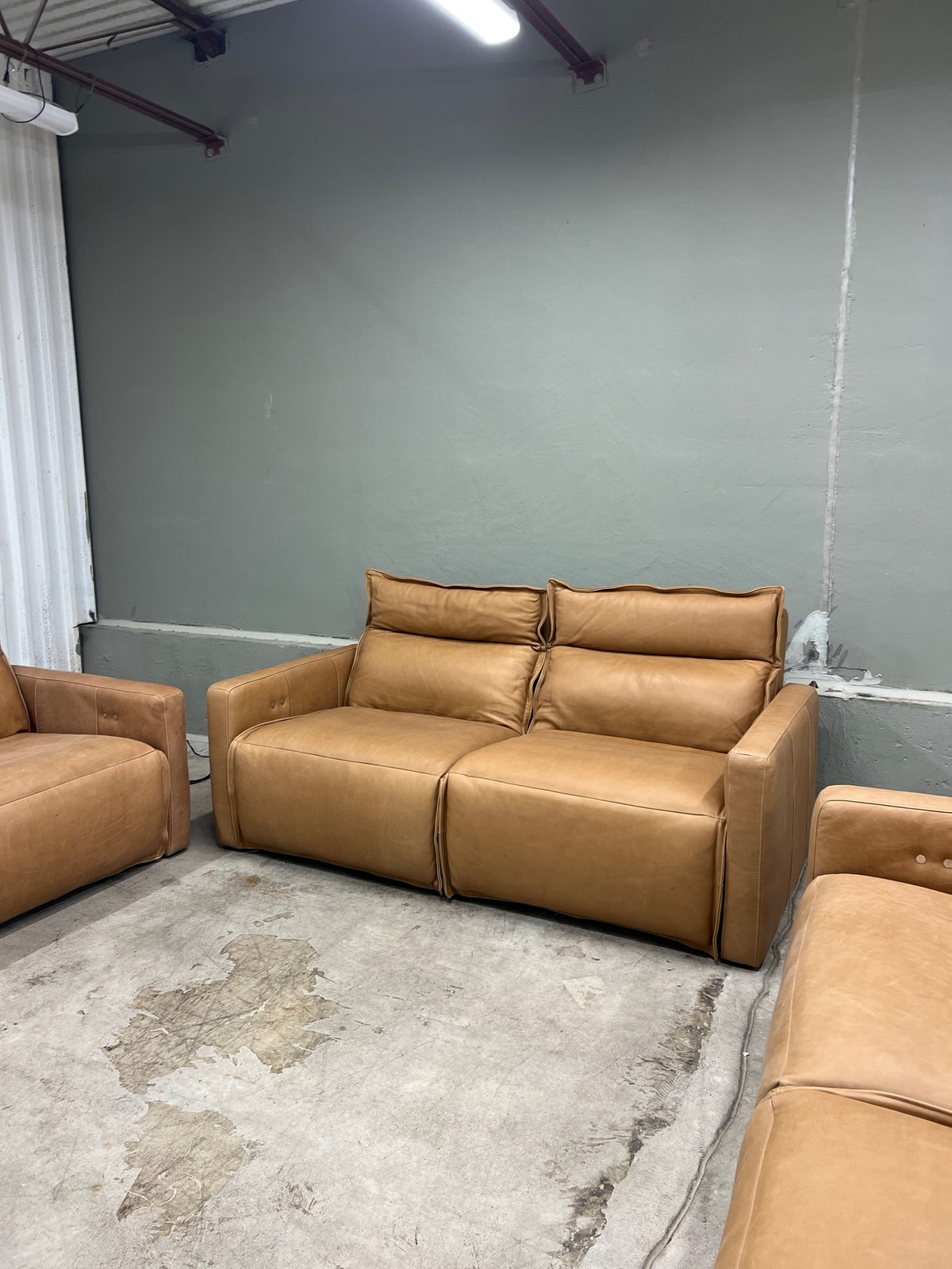 Arhaus Rowland Two-Piece Reclining Sofa - Lanie Camel