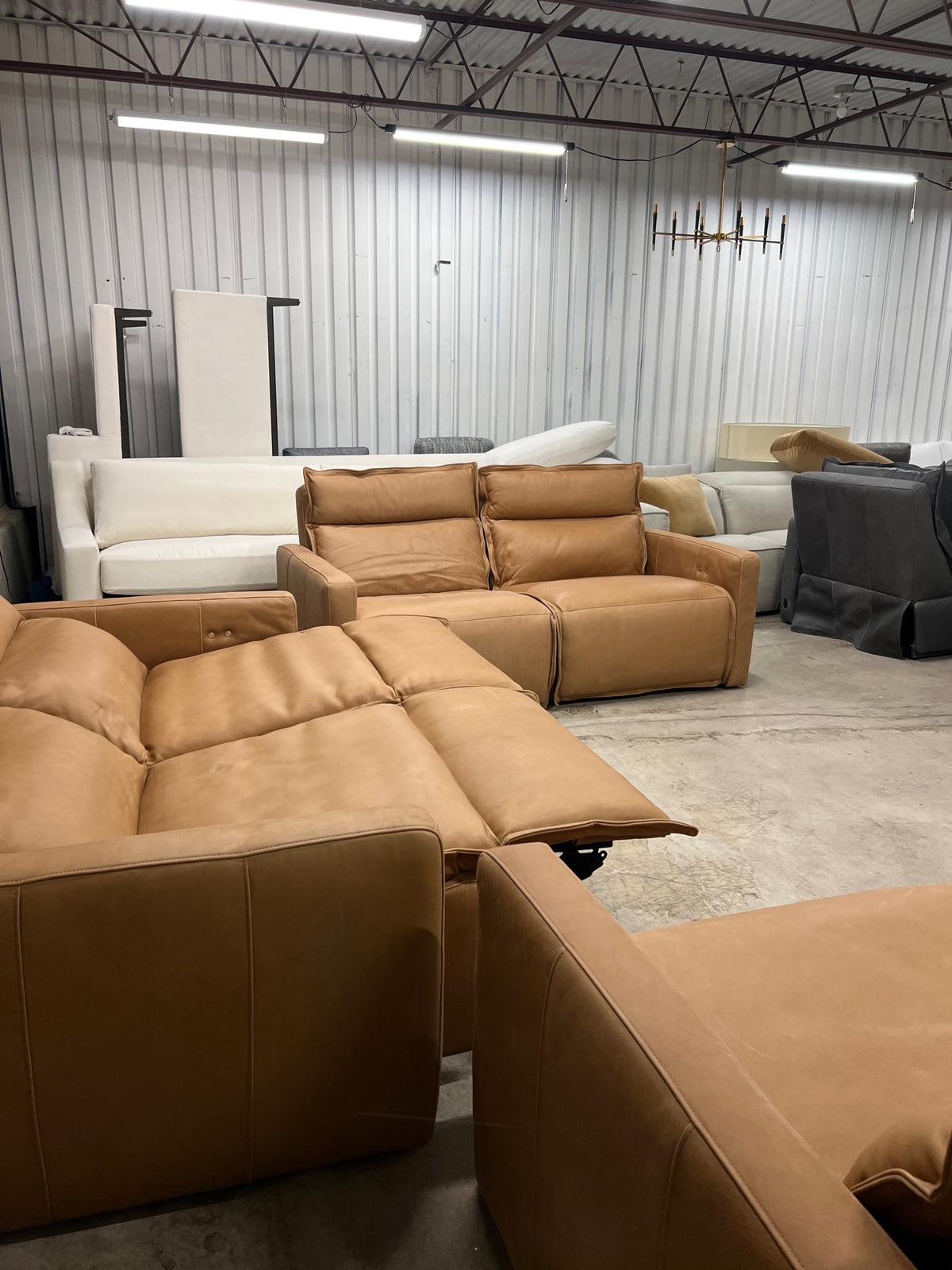 Arhaus Rowland Two-Piece Reclining Sofa - Lanie Camel