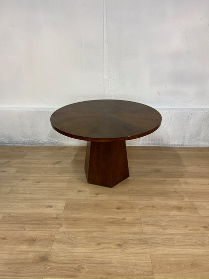HULALA HOME Stuart Mid-Century Modern 45" Round Dining Table - Walnut