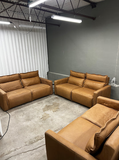 Arhaus Rowland Two-Piece Reclining Sofa - Lanie Camel