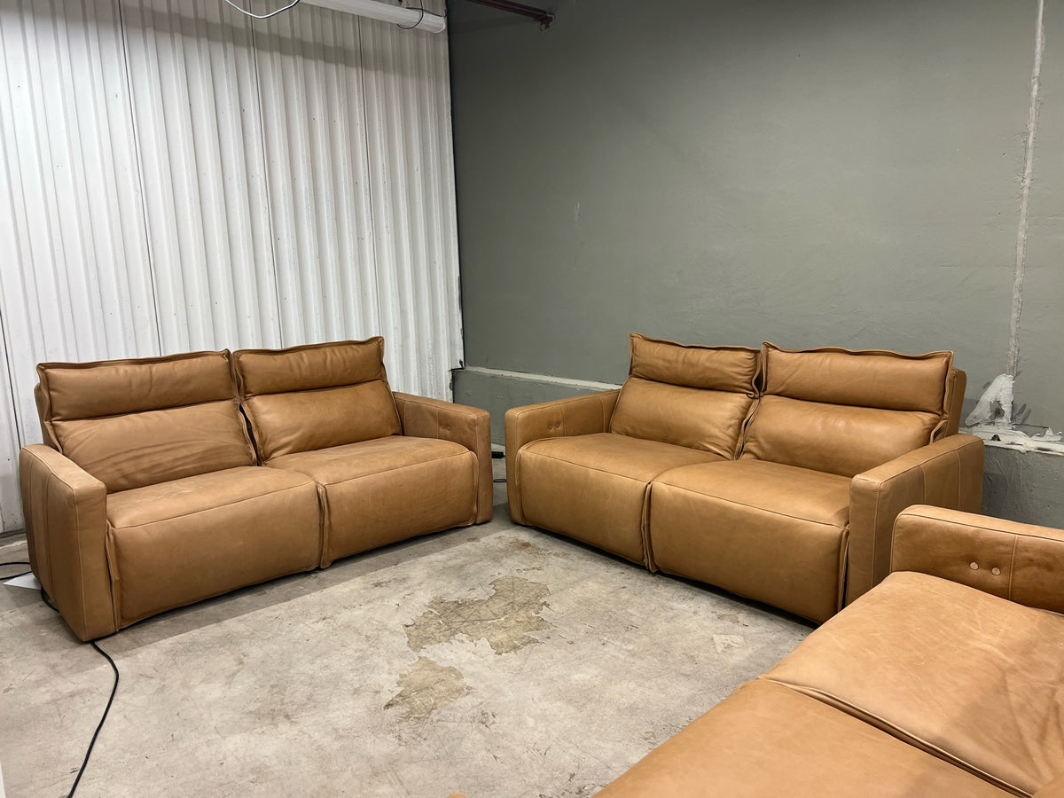 Arhaus Rowland Two-Piece Reclining Sofa - Lanie Camel
