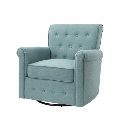 Diana Swivel Armchair-blue