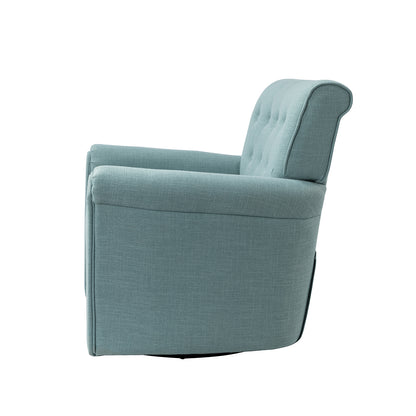 Diana Swivel Armchair-blue