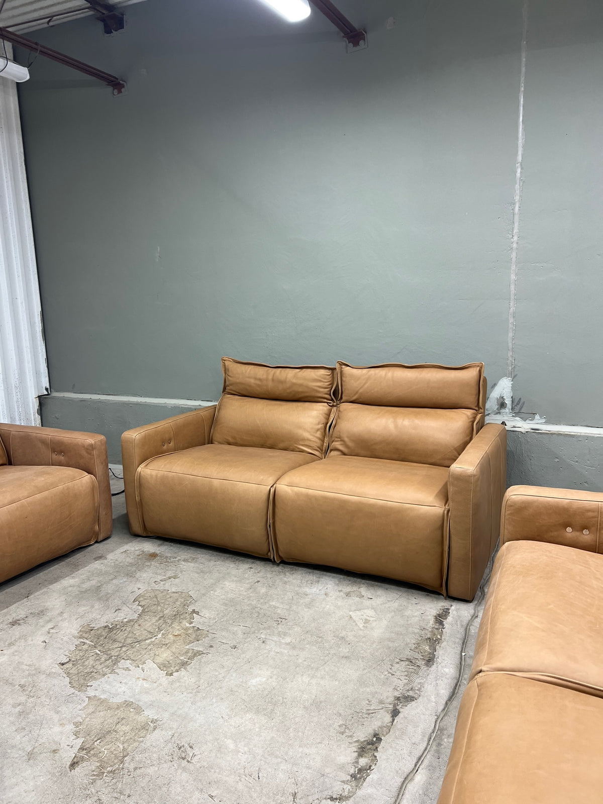 Arhaus Rowland Two-Piece Reclining Sofa - Lanie Camel