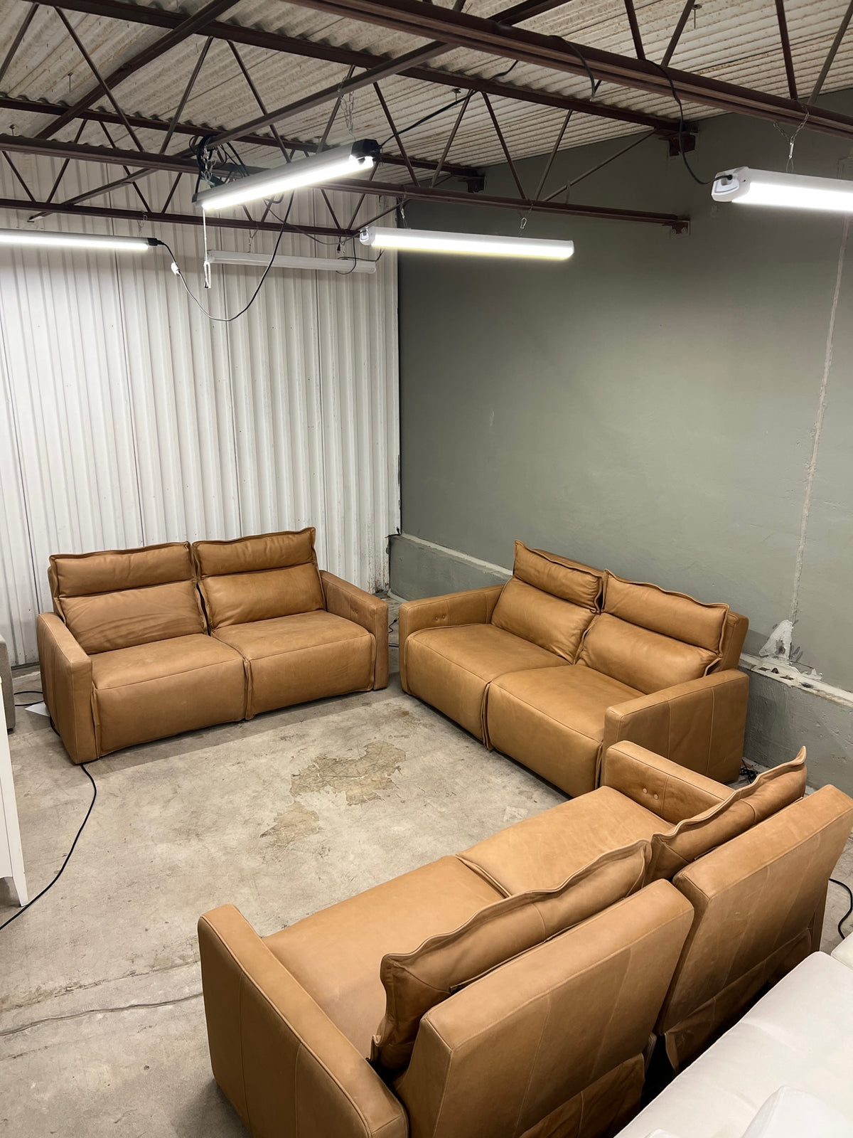 Arhaus Rowland Two-Piece Reclining Sofa - Lanie Camel