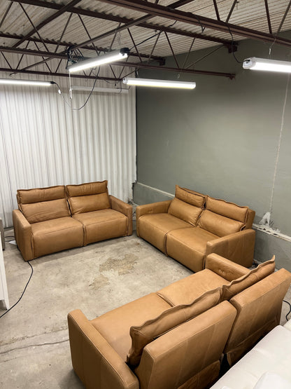 Arhaus Rowland Two-Piece Reclining Sofa - Lanie Camel