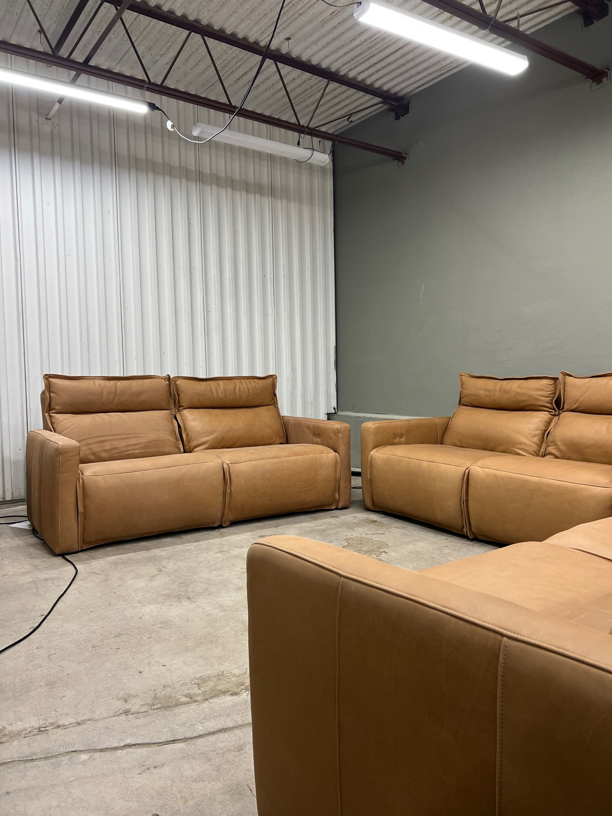 Arhaus Rowland Two-Piece Reclining Sofa - Lanie Camel