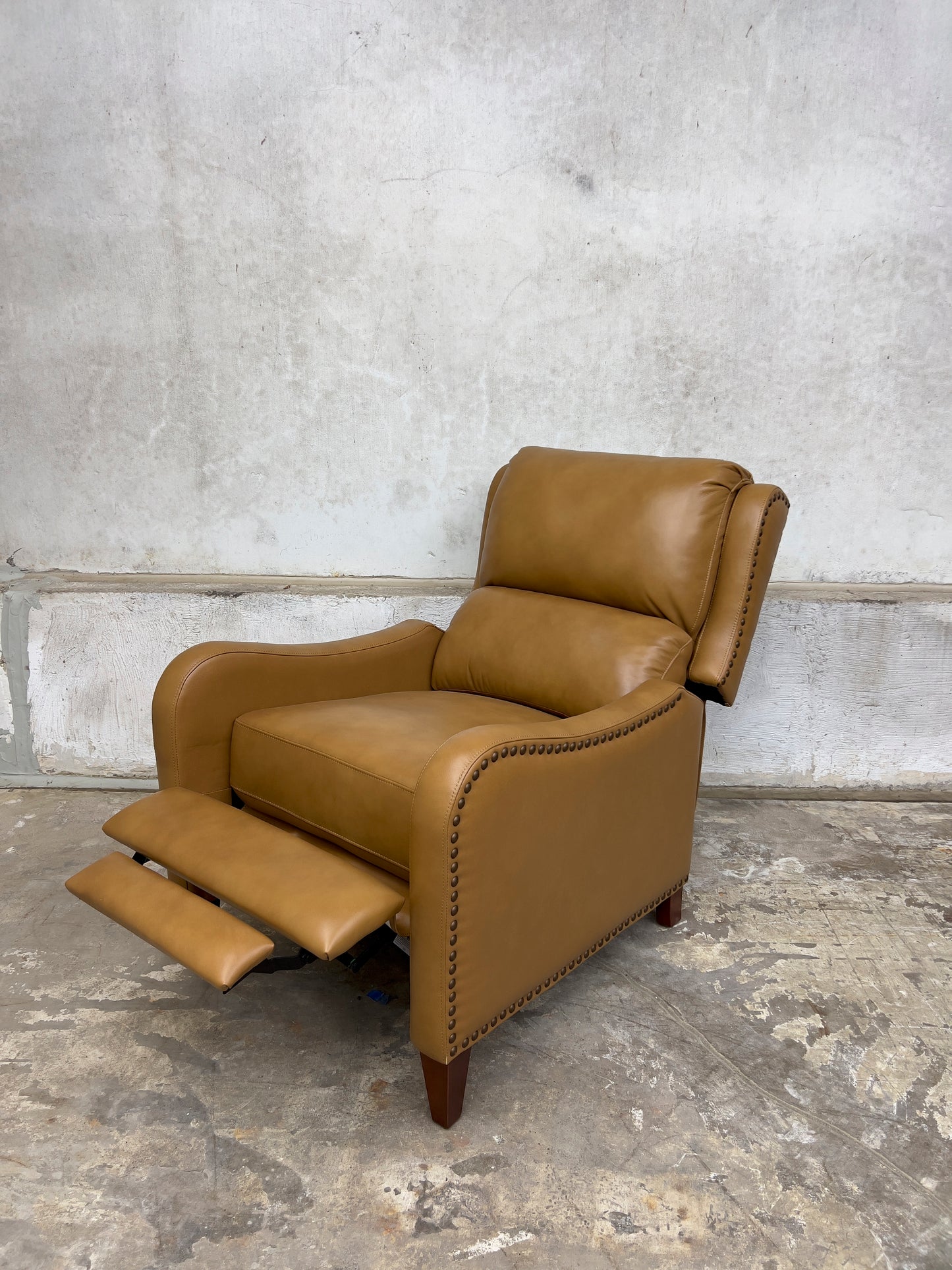 CAMEL Leather Upholstered Manual Recliner