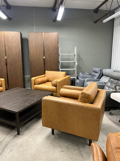 Poly & Bark Napa Lounge Chairs (Set of 4) – Cognac Tan