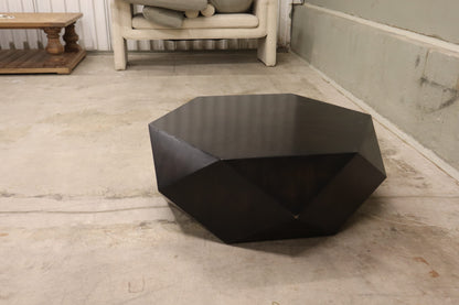 38 inches Retro Coffee Table with Embossed Design Ready to Use.