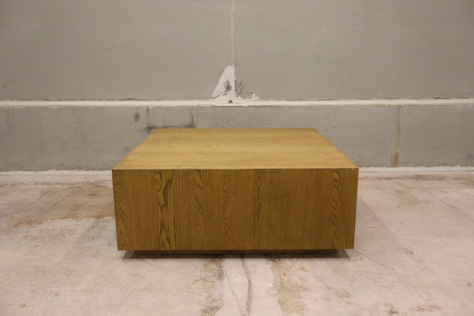 Coffee Table with Casters in Light Brown