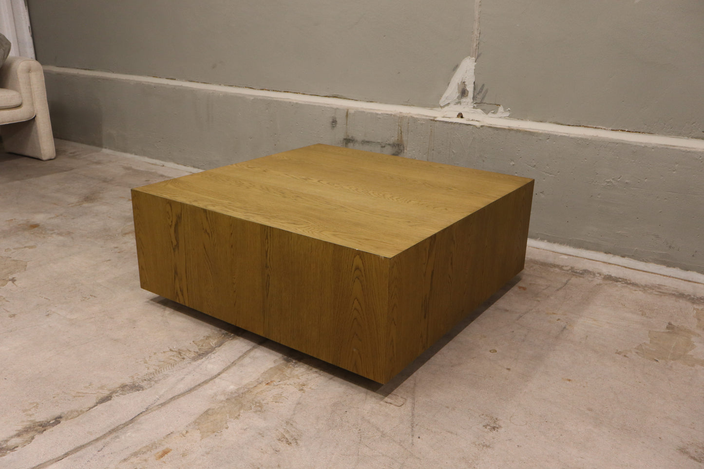 Coffee Table with Casters in Light Brown