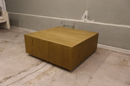 Coffee Table with Casters in Light Brown