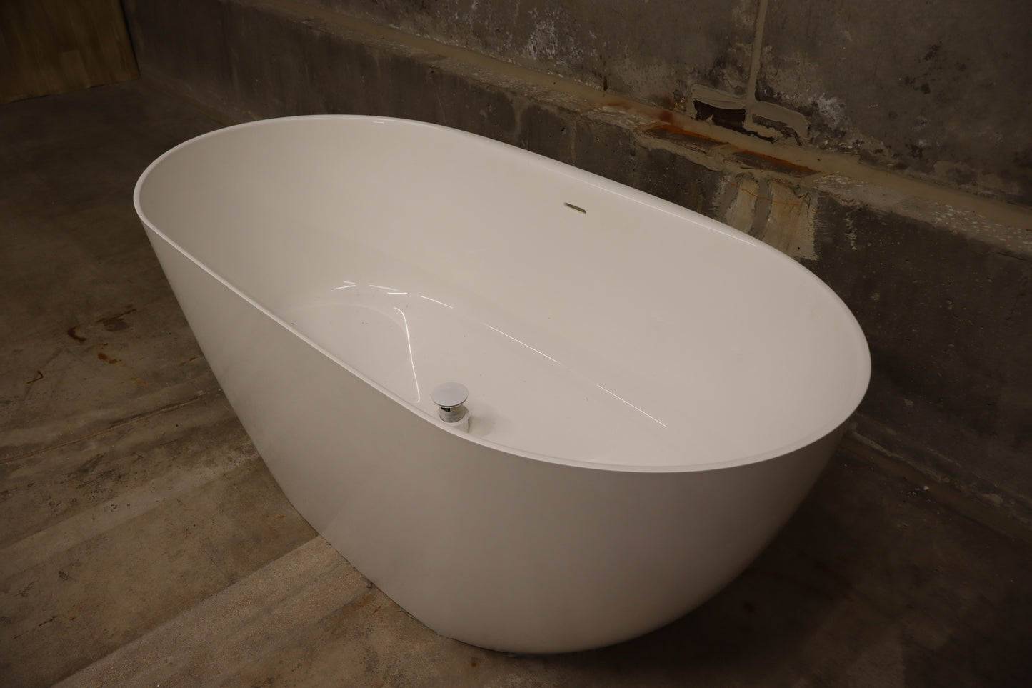 Signature Hardware Patera 59'' x 29'' Freestanding Soaking Solid Surface Bathtu