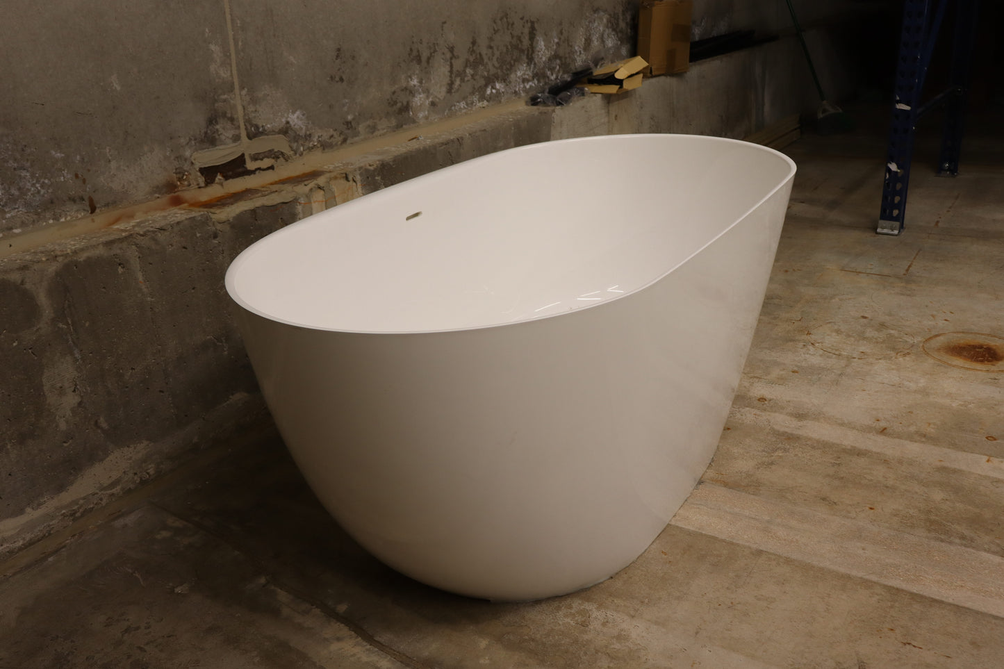 Signature Hardware Patera 59'' x 29'' Freestanding Soaking Solid Surface Bathtu