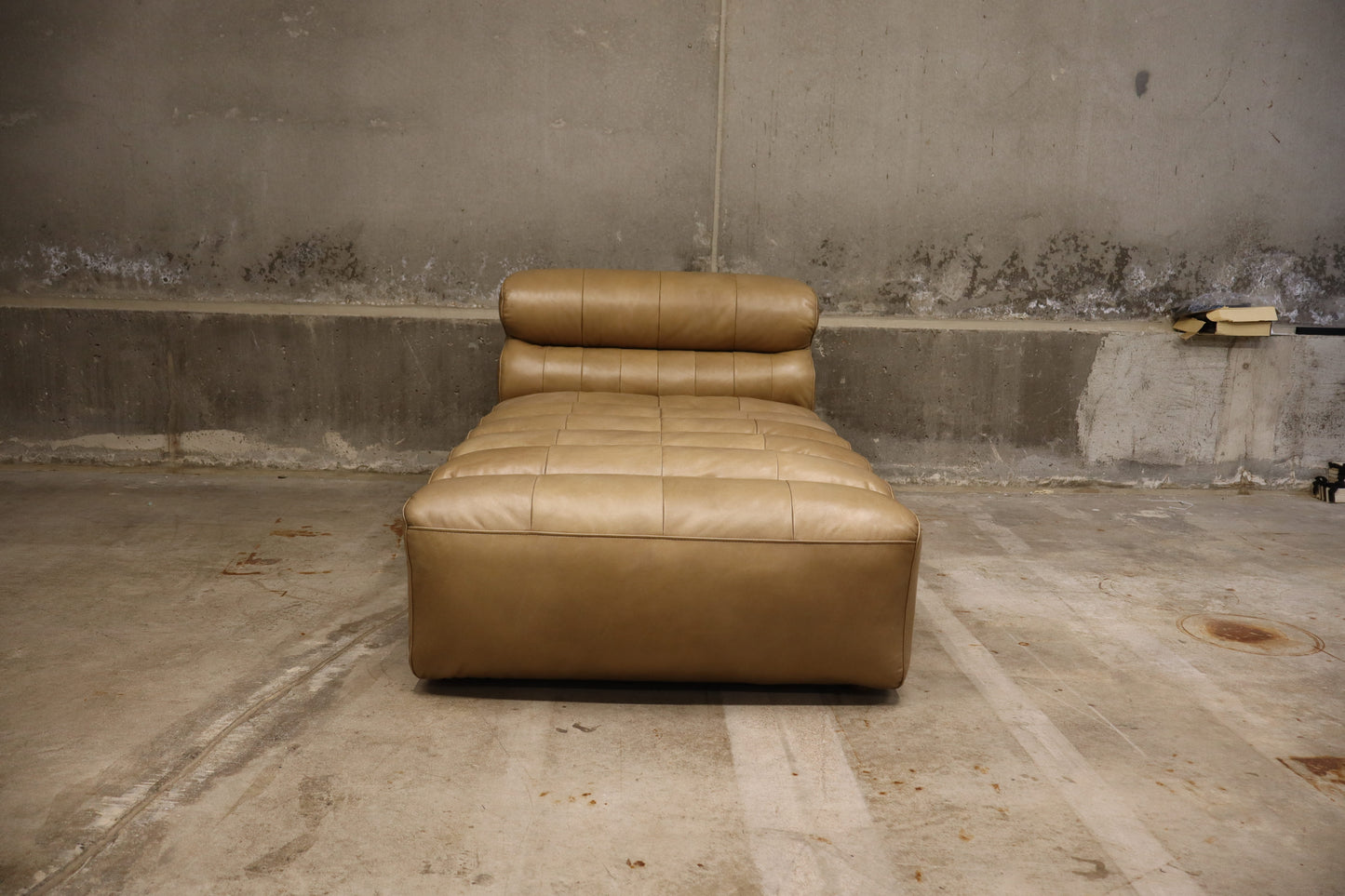 Moes Home Ramsay Brown Leather Chaise