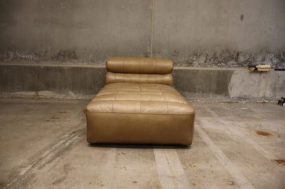 Moes Home Ramsay Brown Leather Chaise