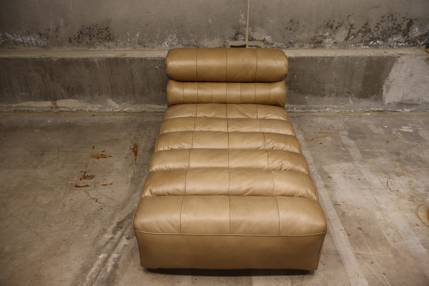 Moes Home Ramsay Brown Leather Chaise