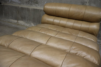 Moes Home Ramsay Brown Leather Chaise