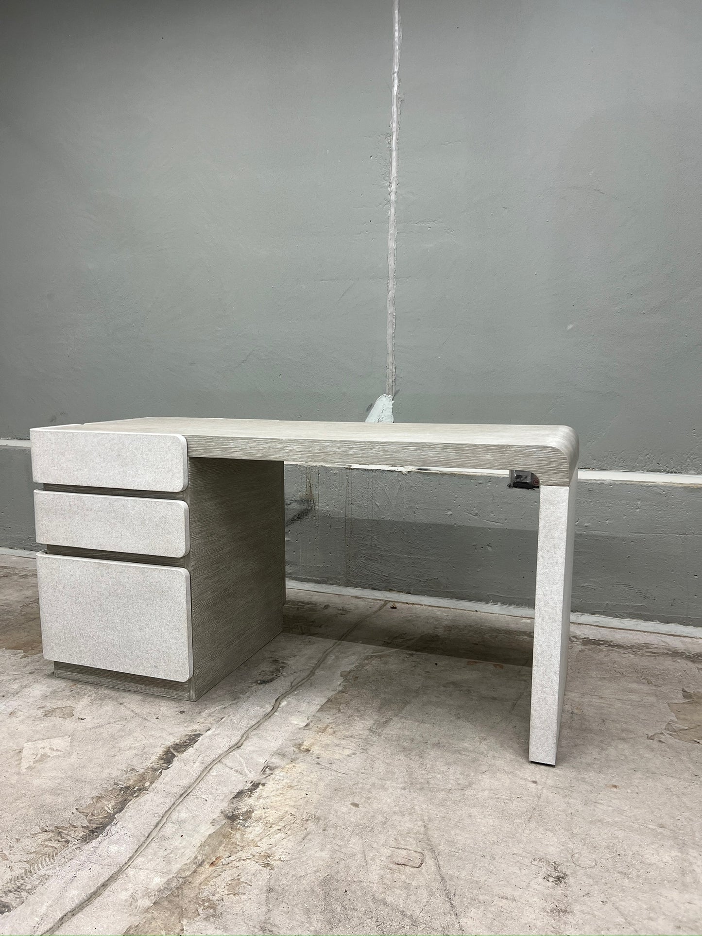 Luxury Raffia + Oak Desk