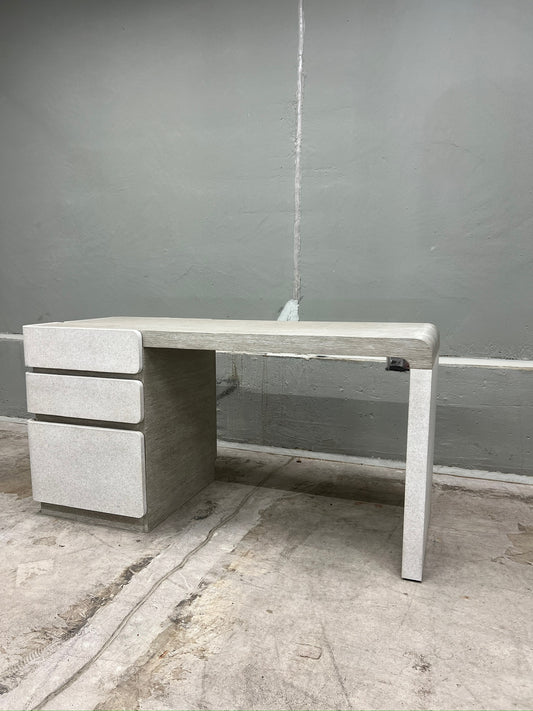 Luxury Raffia + Oak Desk