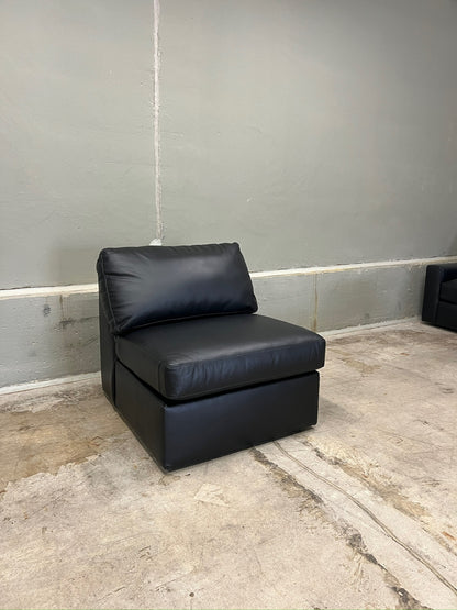Black armless chair
