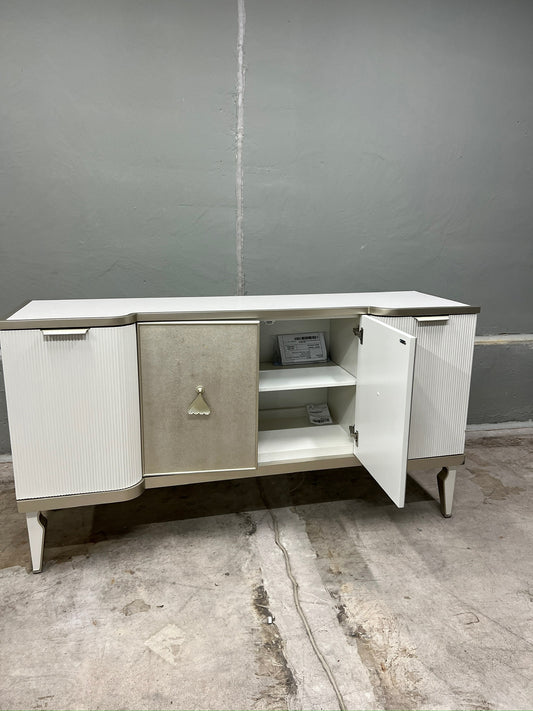 High-end designer sideboard with a luxurysculptural look