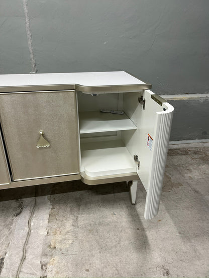 High-end designer sideboard with a luxurysculptural look