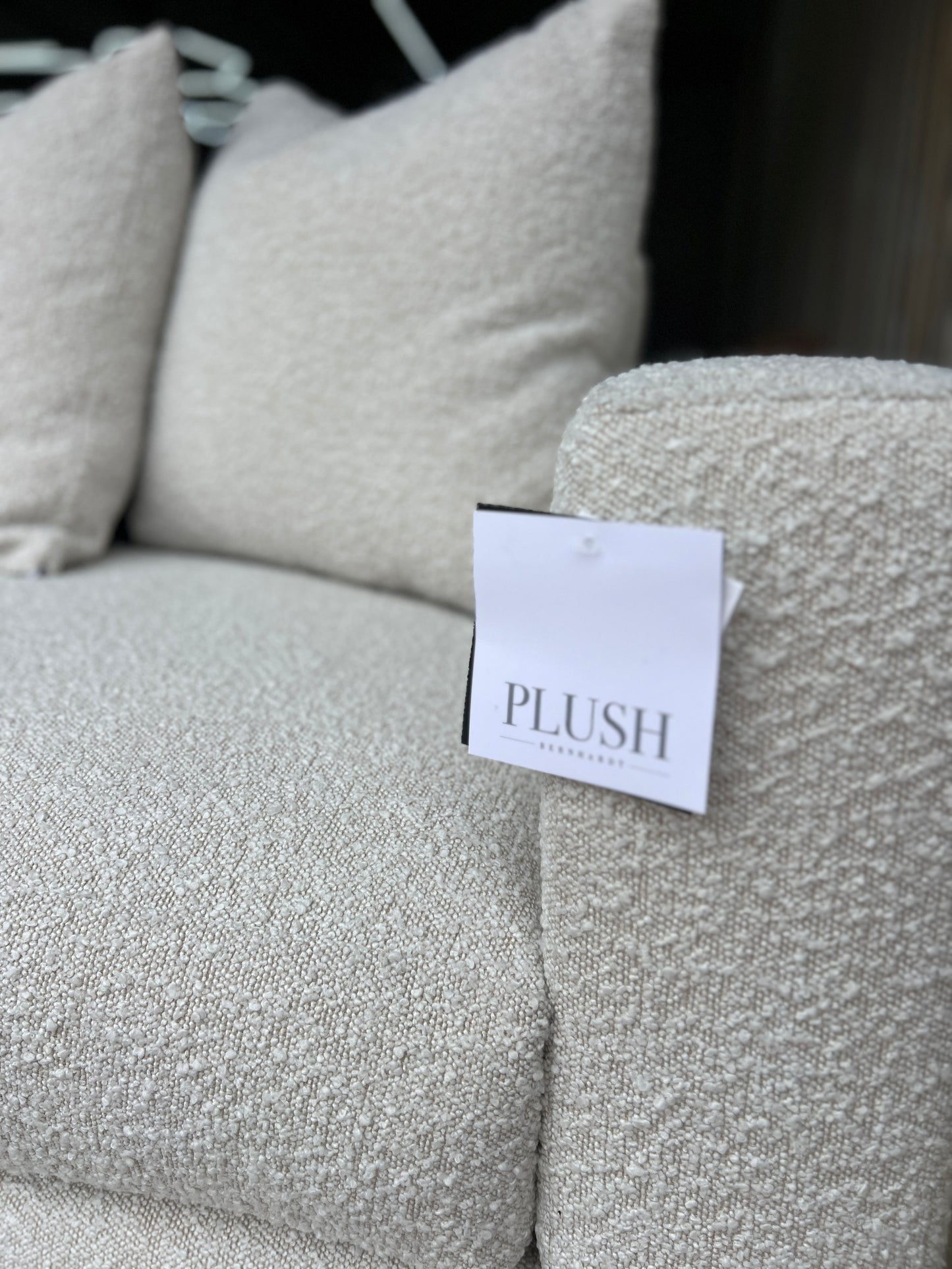 Bernhardt Noel Upholstered Sofa – Cream Bouclé