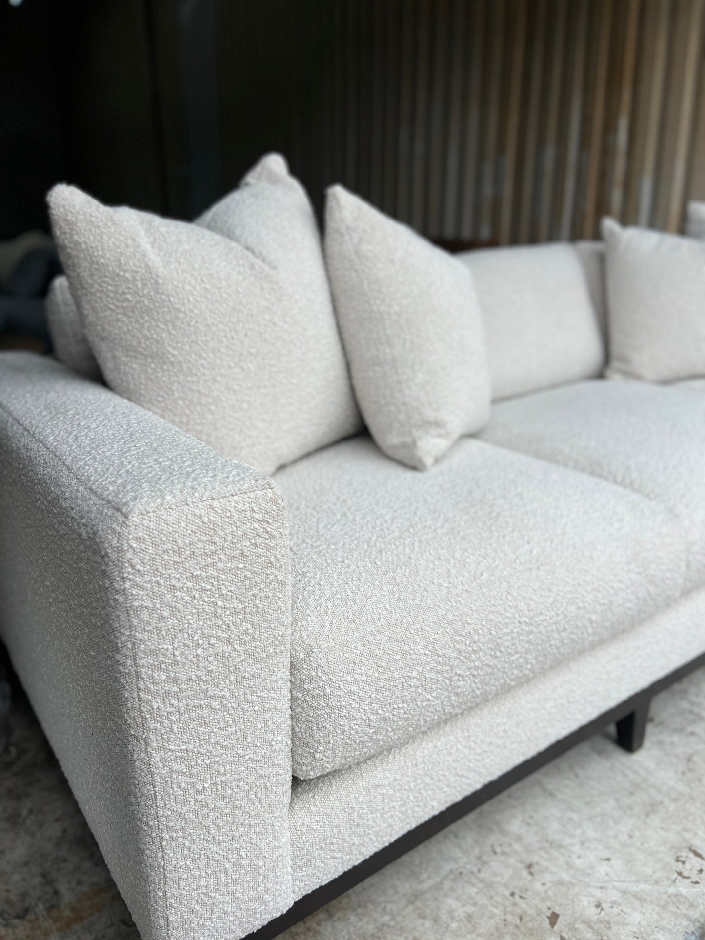 Bernhardt Noel Upholstered Sofa – Cream Bouclé