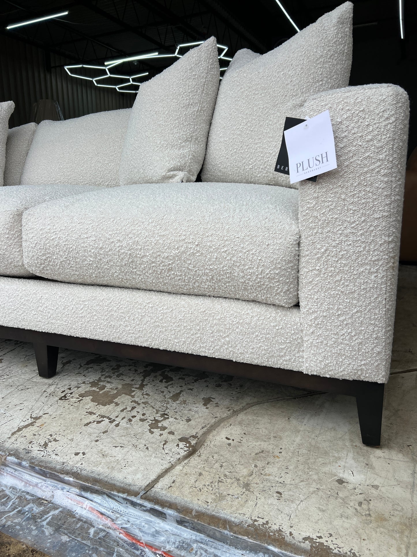 Bernhardt Noel Upholstered Sofa – Cream Bouclé